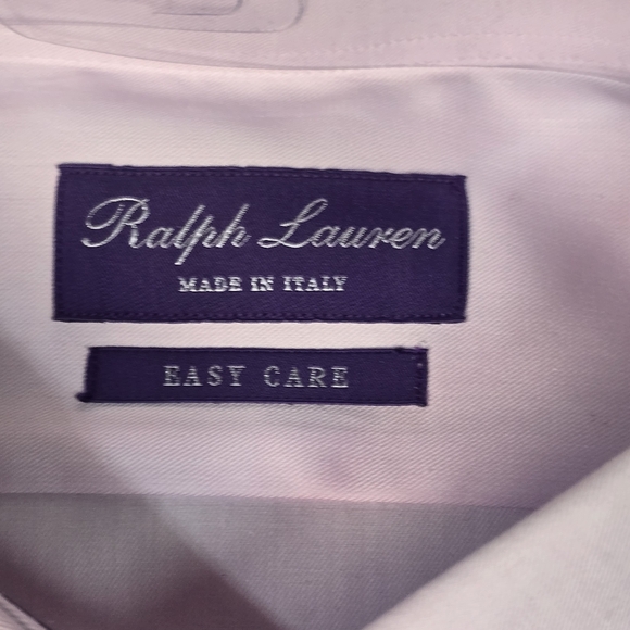 MRSP$450 Ralph Lauren Purple Label Easy Care Dress Shirt Pink Made In Italy 16.5 - Picture 3 of 11
